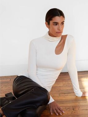 Marcella NYC Allegra cutout turtleneck top